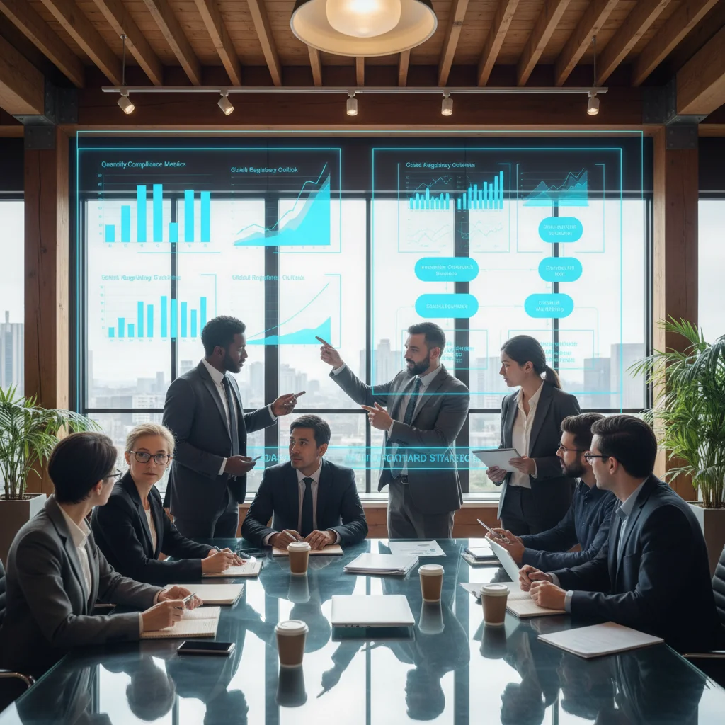 Marketing team adapting strategies to new data privacy regulations