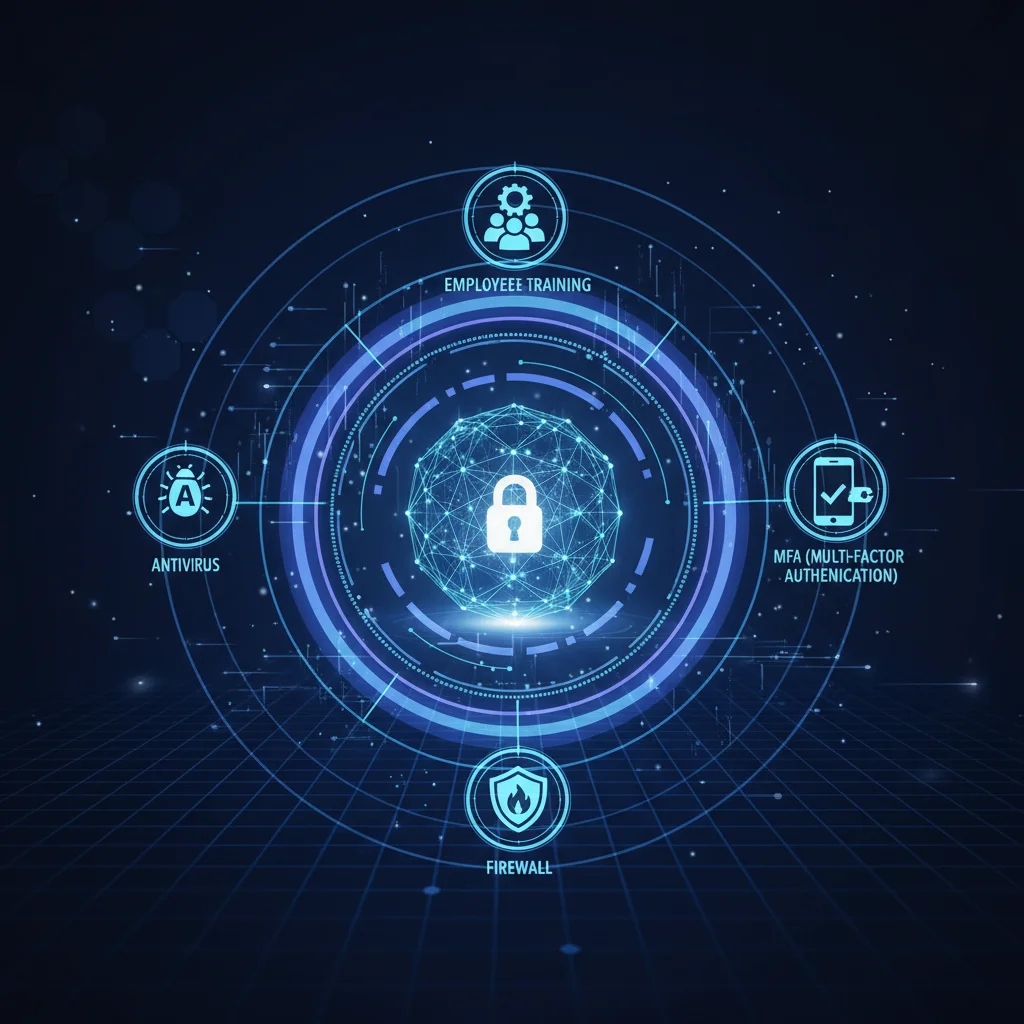 Multi-layered cybersecurity defense protecting sensitive data
