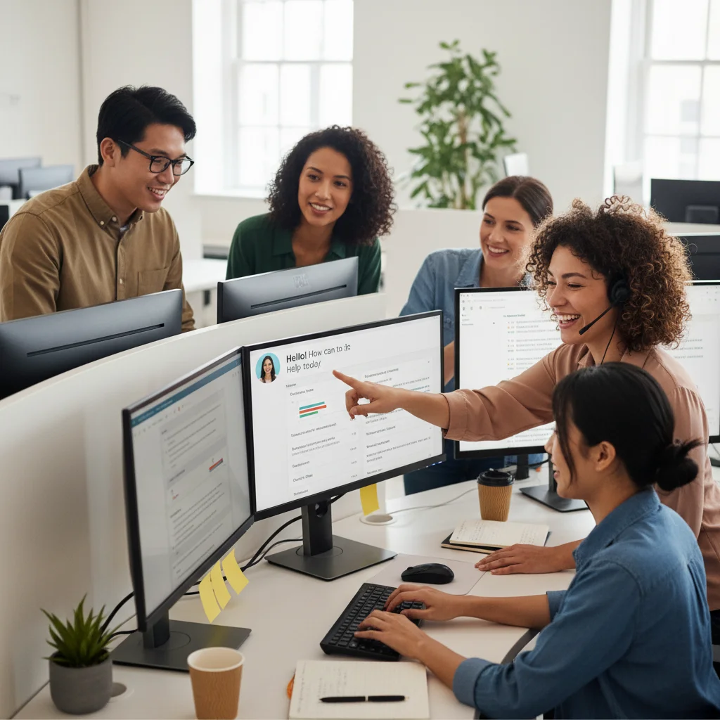 Customer success team providing proactive support for churn reduction