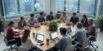 Upskilling for the Future: 4 High-Demand Digital Skills for US Workers by Q3 2026 Professionals learning digital skills for future job market