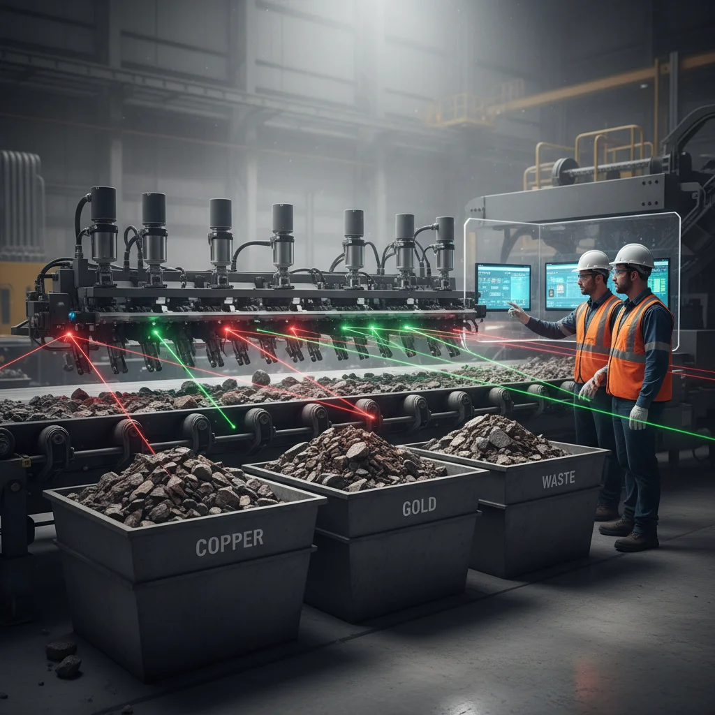 Sensor-based ore sorting technology in a modern mining facility