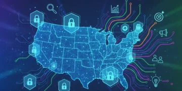 Illustration of US data privacy laws impacting digital marketing strategies