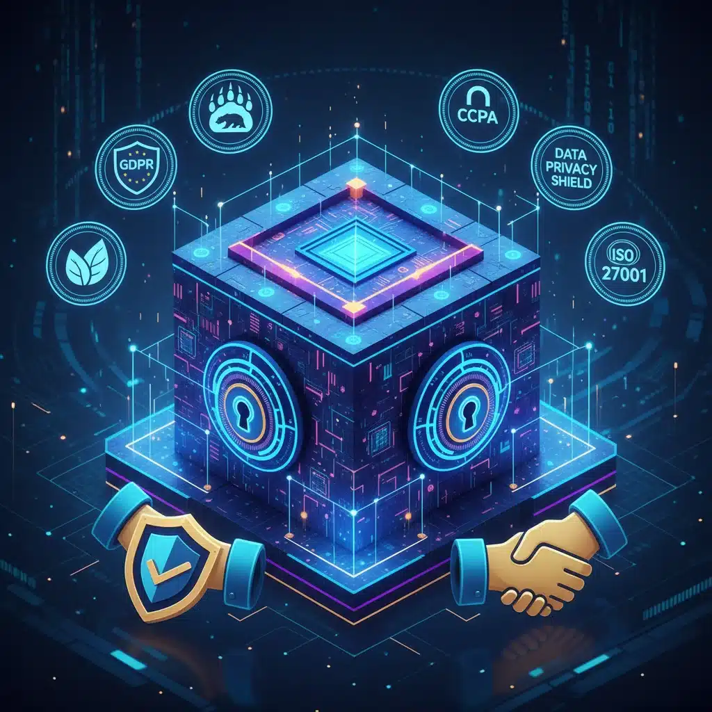 Secure data vault representing first-party data privacy and compliance