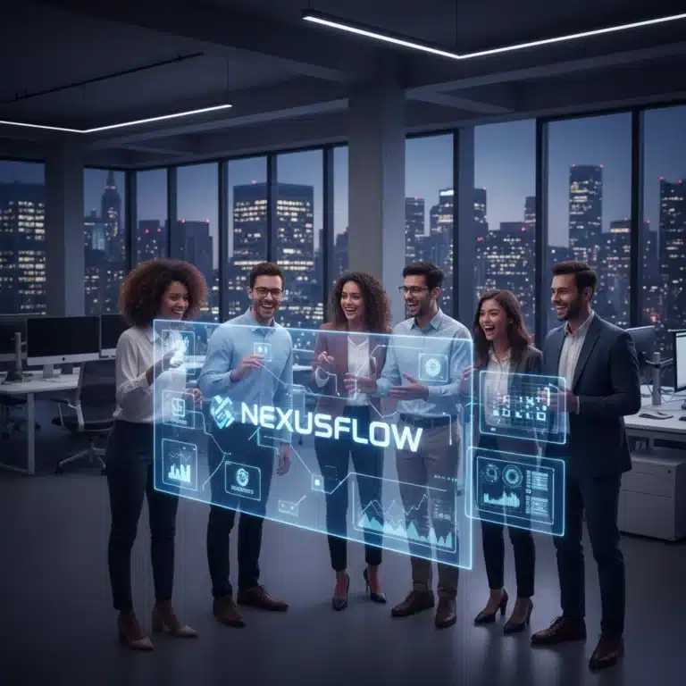 Diverse early adopters engaging with new startup technology
