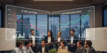 Marketing team analyzing first-party data to reduce ad spend by 10%