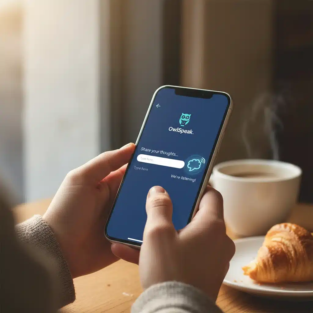 User providing valuable feedback to a startup application